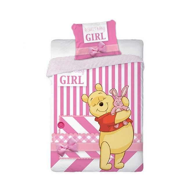 Winnie L Ourson Bebe Housse De Couette 135x100 Cdiscount Maison