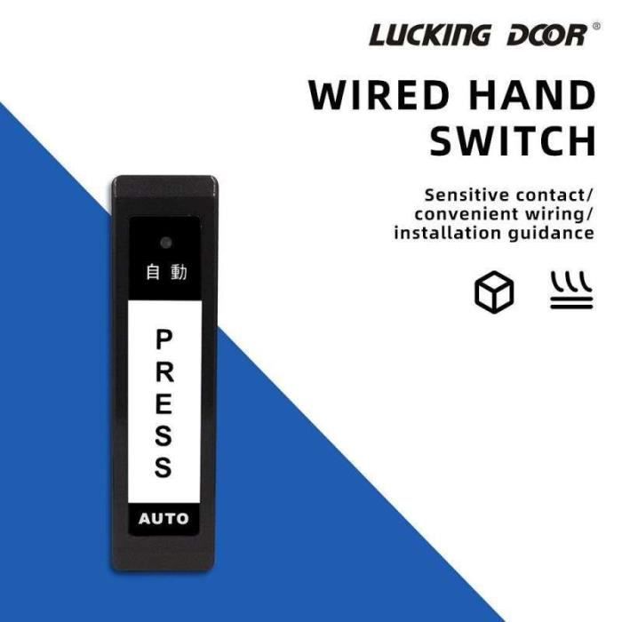 Interrupteur Tactile Pour Porte D'entrée - Bouton Poussoir à LED - Système Contrôle D'accès - Installation Murale Ou Sur Porte