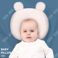 TD® Oreiller bébé anti-biais tête latex oreiller couche d'air coton bébé oreiller stéréotypé oreiller nouveau-né amovible et-1