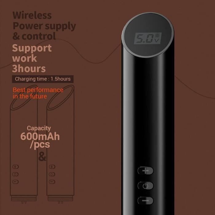 Machine à Tatouer Sans Fil HAWINK TK1003EU-1 - 1800mAh, 7 Réglages, Mode Normal/stippling, Kit Débutant
