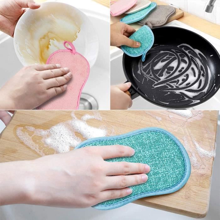 12pcs ménage éponge tampon à récurer maison cuisine vaisselle de