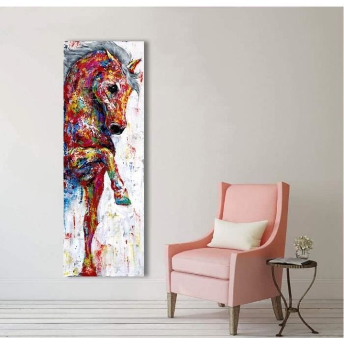 Tableaux Modernes 5 Panneaux Peintures Sur Mur De Toile Art Paysage Cheval brun MERIGLARE