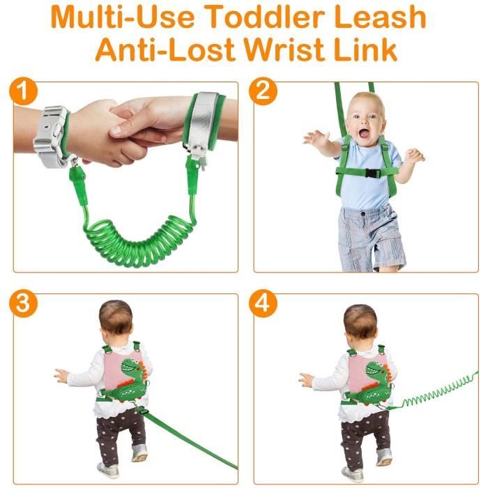 ISAOA Sac à Dos Enfant Avec Rênes Anti-Perte - Harnais Sécurité Motif Chat, Taille S