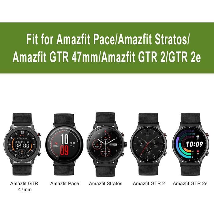 Bracelet pour Amazfit GTR 2 22mm Bracelet de Remplacement en Nylon elastique Fitness Bracelet pour Amazfit GTR 47m Amazfit Pa 1122 Achat vente montre Cdiscount