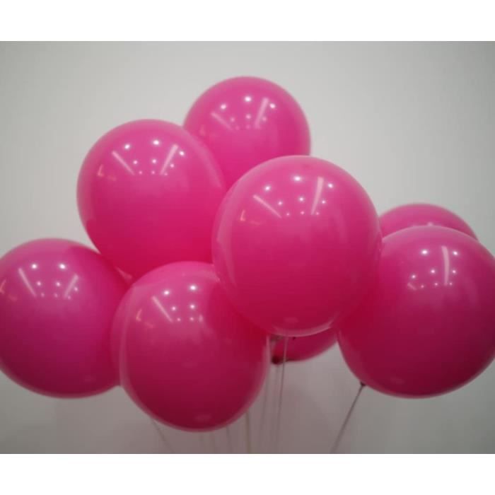 Ballon en Latex Rose Sunshine smile, 50 Pièces Ballons Confettis Rose Blanc  Fuchsia, 12 pouces Ballons de Baudruche Rose pour Décorations de Fête