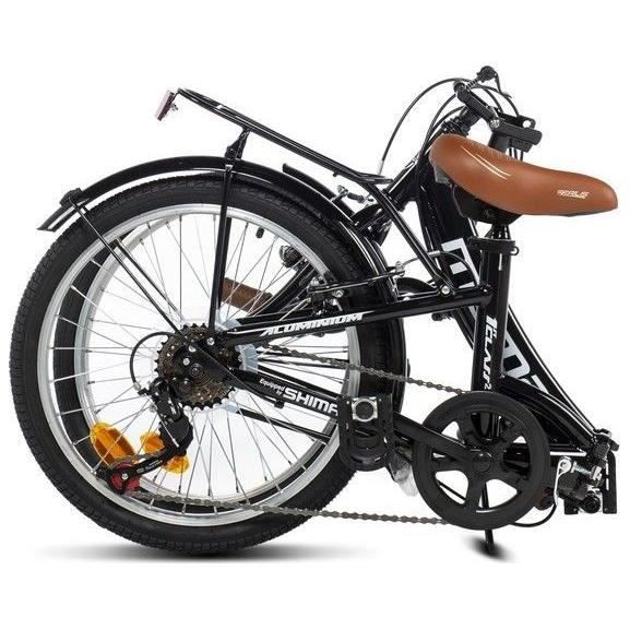 MOMA BIKES Velo de ville pliant First Class 20 Noir Aluminium SHIMANO 6 Vitesses Selle Comfort Cdiscount Sport