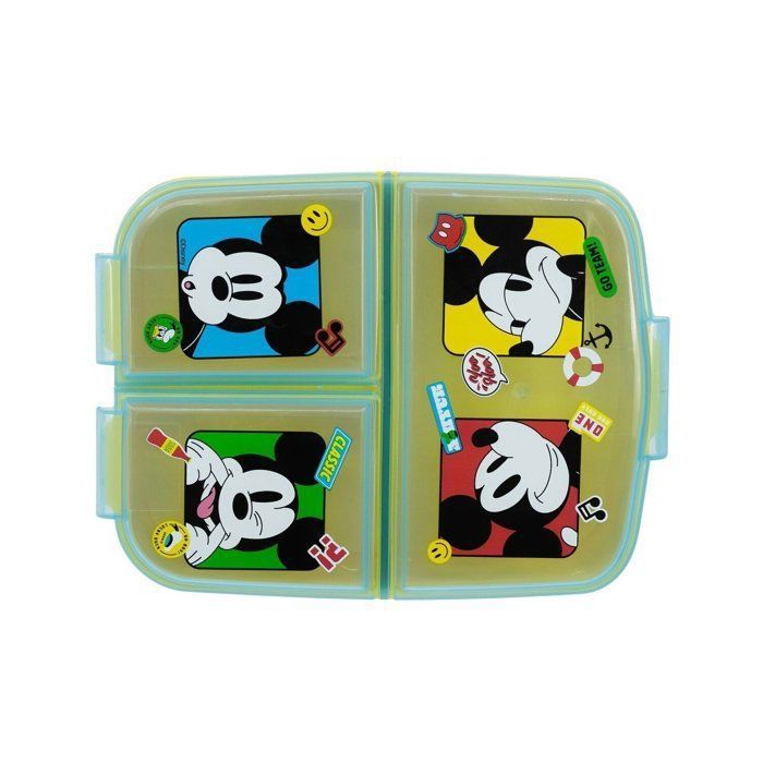 Stor Boîte à Lunch Mickey Fun-Tastic – XL 4 Compartiments – Sans BPA, Parfaite Pour Enfants