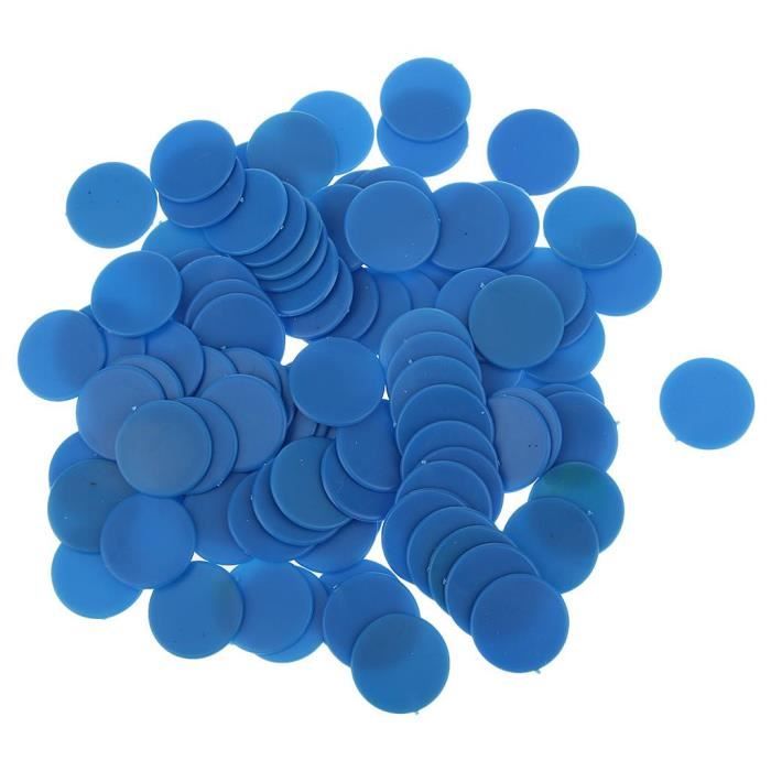 QUARKZMAN – 100 Jetons De Poker En Plastique 0,7 Pouce (19mm), Opâques, Noirs, Compteurs D'Apprentissage, Bingo, Jeux De Société
