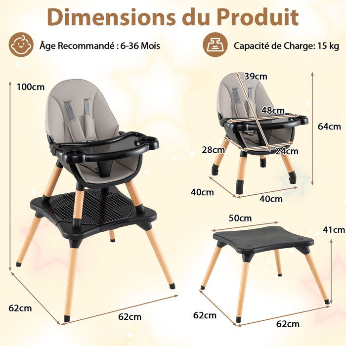 Chaise De Table Bébé Haute Réhausseur De Chaise Pour Enfants