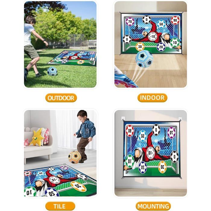 ARZOM Gardien électrique - Mur de but électronique et tapis de football avec compteur de points pour 2 joueurs - Jeu de football pour l'intérieur et le jardin - Cadeau pour garçons ARZOM Gardien électrique - Mur de but électronique et tapis de football avec compteur de points pour 2 joueurs - Jeu de football pour l'intérieur et le jardin - Cadeau pour garçons