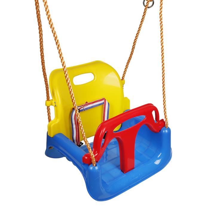 Balançoire bébé modèle évolutif | rouge-jaune-bleu
