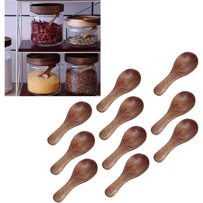 6 Mini Cuillères En Inox - 7,5 Cm - Pour Épices, Sel, Sucre, Miel - Cuillères à Condiments Pratiques