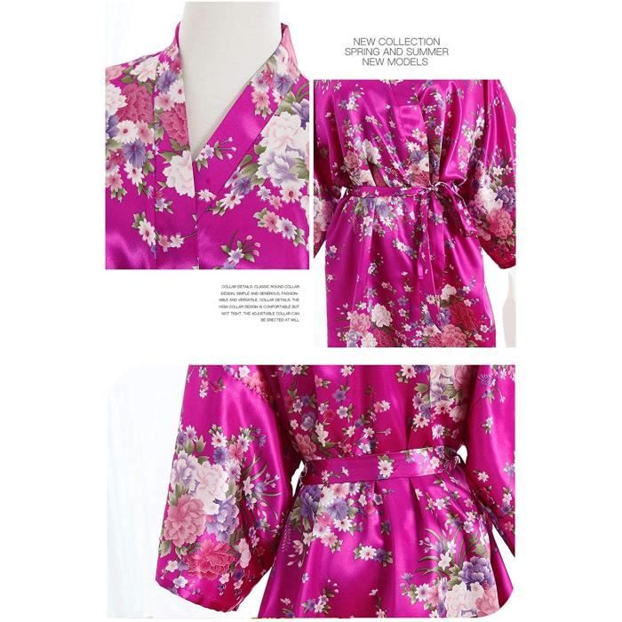 Peignoir Femme En Polaire Douce Lerrita - Kimono Longueur Genoux, Ceinture, Manches Longues - Pour Maison, Spa