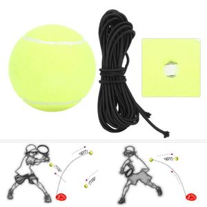 Set Entraînement Tennis Avec Balle Rebondissante - Base Lestable + Corde élastique - Pour Enfants & Adultes