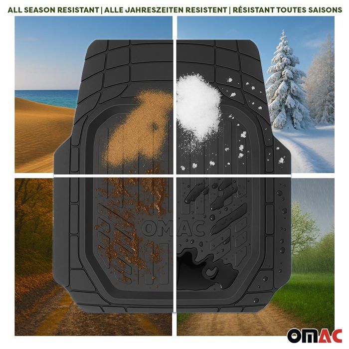 Tapis De Sol 3D Sur Mesure Pour Peugeot Partner – Noir, Antidérapant Et Imperméable