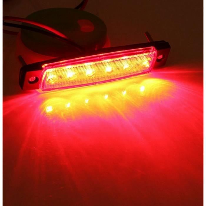 Kit 30 Feux De Gabarit LED 12/24V - Rouge, Jaune, Blanc, étanches IP65, Pour Camions, Remorques, Caravanes - 6