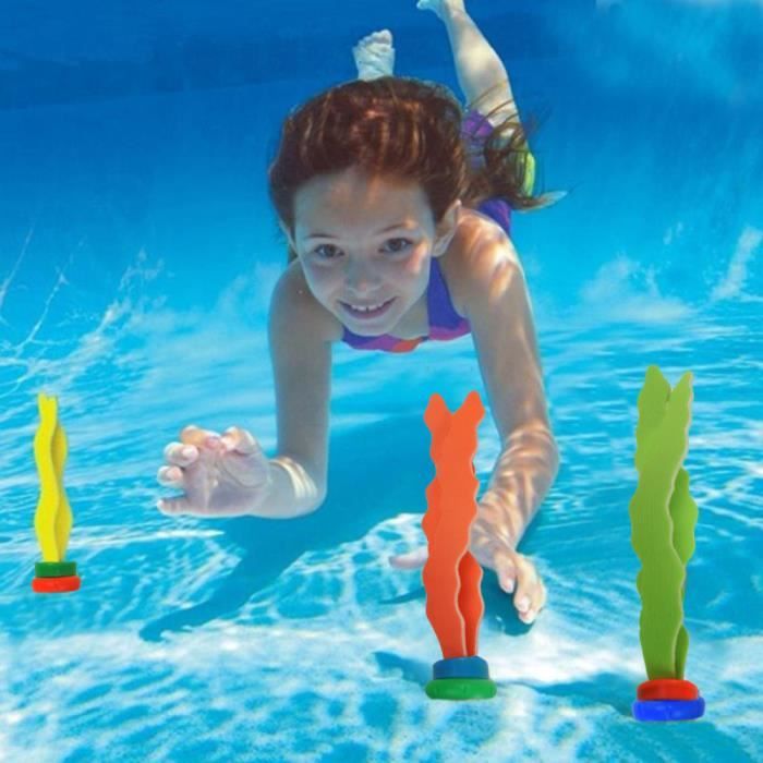 Kit De Jeux Aquatiques Pour Piscine – 4 Anneaux + 3 Poissons, Idéal Pour Plongée Et Natation En été
