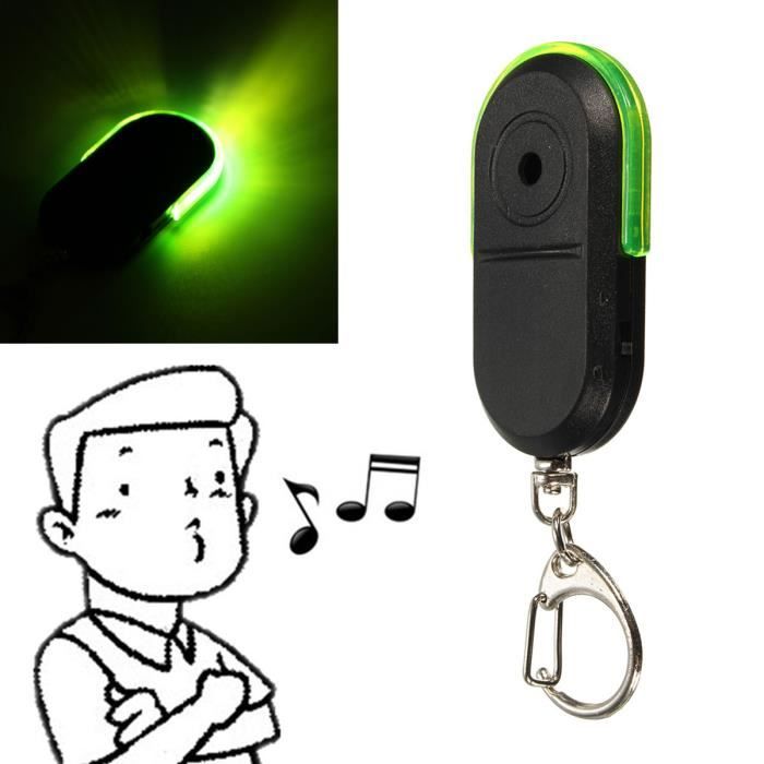 Porte-clefs Trouve Clef Siffleur Key Finder Beeping Flsah Anti-perte Alarme  LED