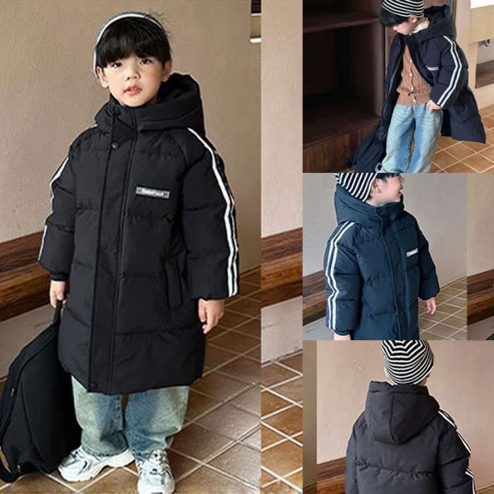 Manteau D'hiver Enfant Garçon/fille - Doudoune Courte à Capuche, Coupe-vent, Chaud Et Décontracté - 2