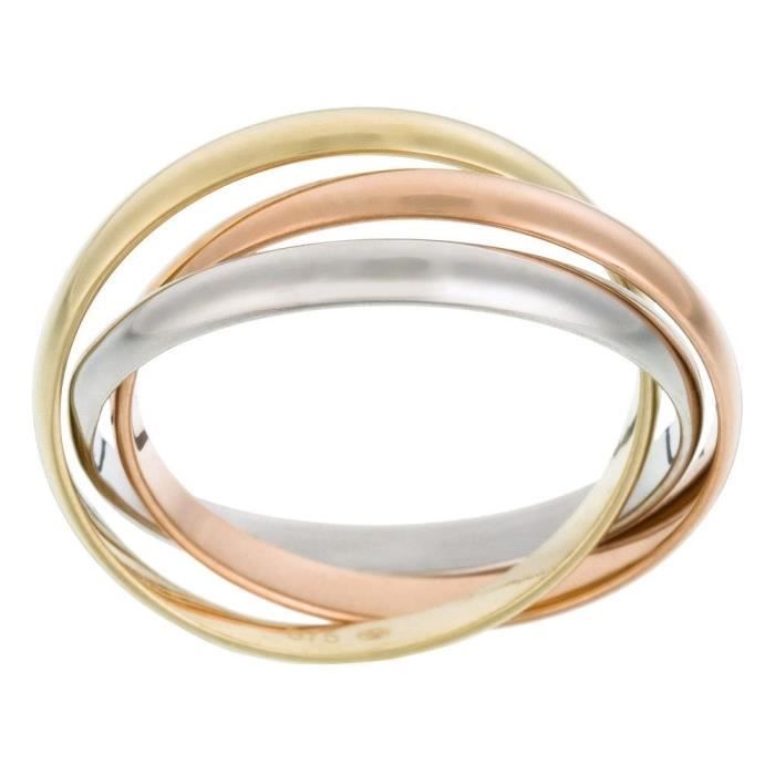 Bague 3 anneaux store tricolore