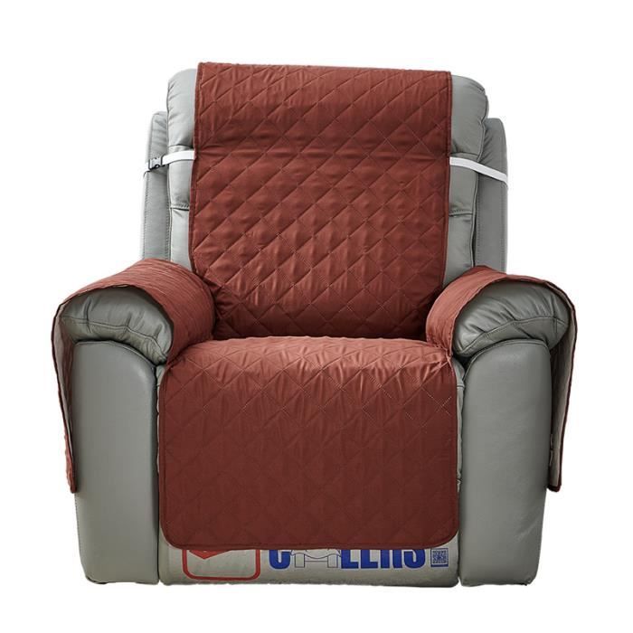 Housse De Fauteuil Relax Matelassé 1 Place Antidérapante - Protecteur Canapé Pour Animaux Cafe