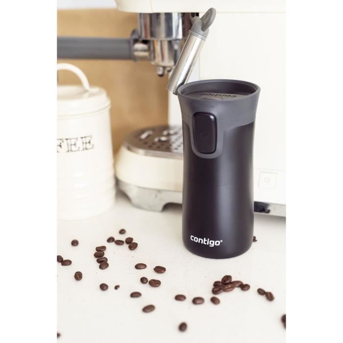 Mug Isotherme Contigo Autoseal 470 Ml - Acier Inox, Maintient Chaud 5h/froid 12h, étanche, Lavable Lave-vaisselle