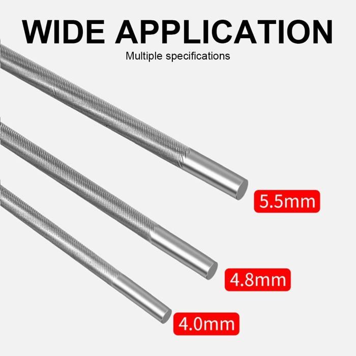 3 PCS Lime Tronçonneuse Avec Poignée - Affûtage Précis 4.0mm 4.8mm 5.5mm
