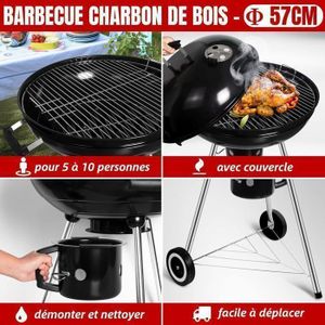 Roues De Rechange Pour Barbecue - Lot De 2, Plastique, Diamètre 19 Cm - Pour Déplacement Facile