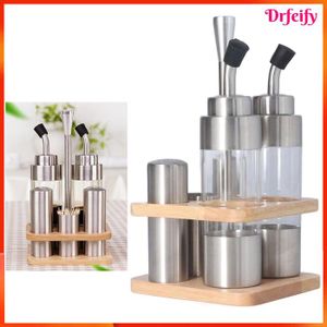 Visiodirect Maraska Ménagère 4 Pièces Sel/Poivre/Huile/Vinaigre - Design Classique