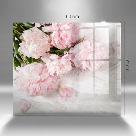Planche à découper en verre Orchidées aux tons roses
