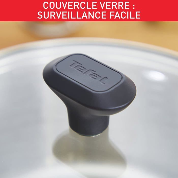Tefal Comfort Max Poêle 26 Cm Induction - Revêtement Antiadhésif Acier Inox Thermosignal