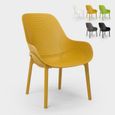 Chaises design Majestic pour cuisine et bar en polypropylène - ProduceShop - Jaune - Plastique - Résine-0
