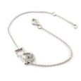 Breloque pour bracelet en argent massif 925 avec motifs pattes de chien