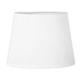Abat-jour - Ovale - Blanc - Pour lampe - Base 20,5 cm - Culot E14 - Salon - Chambre-0