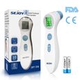 SEJOY Thermomètre Frontal Sans Contact Infrarouge, Thermometre électronique pour Bébé, Enfant, Adulte, Mesure Rapide et Précise-0