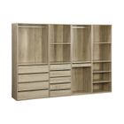 SWEEEK Kit dressing modulable avec 4 éléments. naturel. panneaux stratifiés