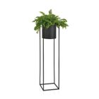 WILTEC Cache-pot sur Pied en Métal Noir - Hauteur 100cm - WADIGA