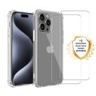 EVETANE Coque compatible Iphone 16 Pro Max antichoc Transparente + 2 vitres