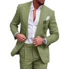 MOBIGARLAN (Veste+Chemises+Pantalon) Costume Homme uni en slim - Fit Grande VêTements Masculin - XH536PP3 - Vert