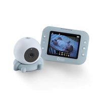 BABYMOOV Babyphone vidéo Essential, écran couleur 2,4, vision nocturne,  portée 250m, multifonctions, kit mural