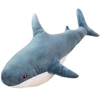 45 cm créatif mignon requin en peluche poupée chambre canapé décoration oreiller vacances cadeau bleu ​