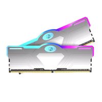 KINGSPEC - Mémoire RAM PC -RGB DDR4 - 3600MHz 1.35V -2 x 16Go - Argenté avec RGB