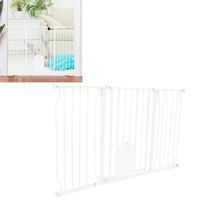 SALUTUYA - Barrière de sécurité enfant - Avec porte pour animaux - Blanc - Plastique ABS+Fer - 75-145cm