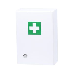 Armoire à Pharmacie Métal Blanc 31.5x36cm - Avec Étagère Et 2 Clés | Rangement Sécurisé Médicaments