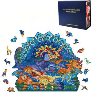 PUZZLE Puzzle en Bois Dinosaure 300 Pièces Puzzle en Form