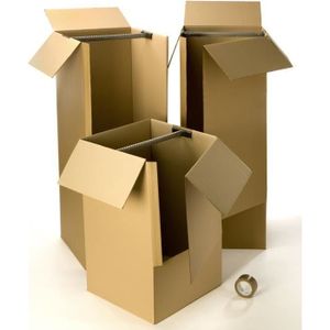 KIT DEMENAGEMENT Kit carton déménagement vêtements et 1 adhésif gra
