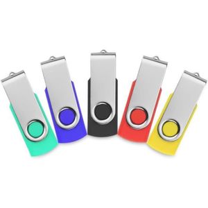 Lot de 2 Clé USB 64 Go ENUODA USB 2.0 Coloris noir & gris au
