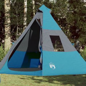 TENTE DE CAMPING FAN-Tente de camping 7 personnes bleu imperméable