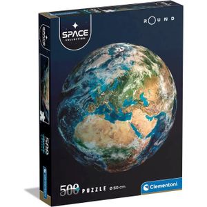 PUZZLE Space Collection Round Earth-500 Pièces-Puzzle, Di