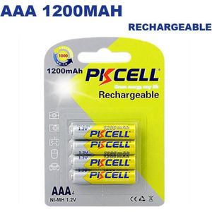 PILES 4 Piles Rechargeables AAA 1200mAh 1.2V PKCell